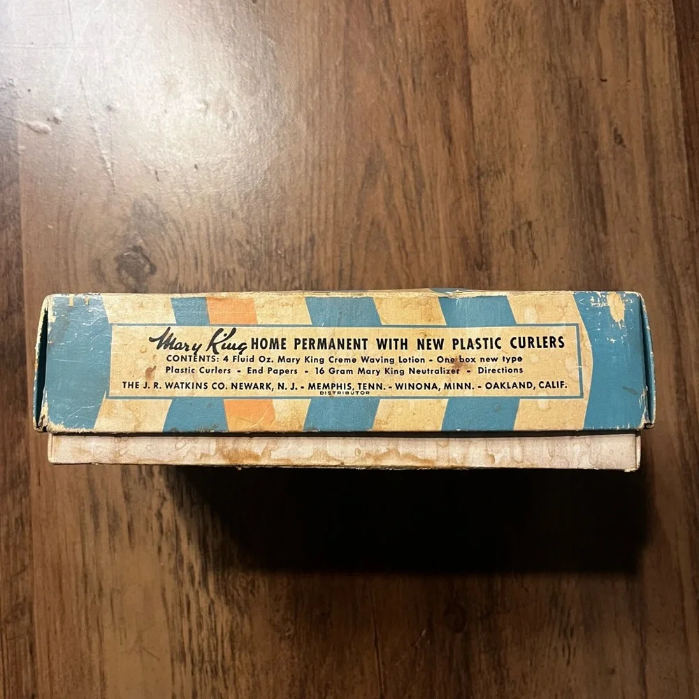 Vintage 50s Mary King Home Permanent Kit Plastic Curlers in Box Complete Kit